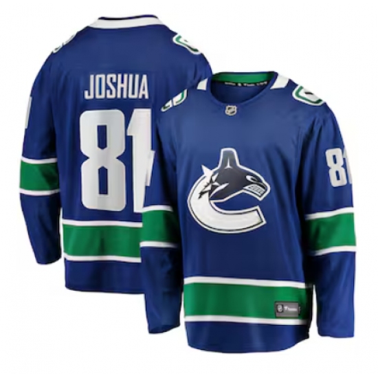 Men's Vancouver Canucks #81 Dakota Joshua Fanatics Blue Home Premier Breakaway Player Jersey - Ujersey