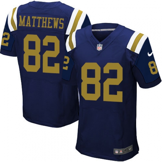 Men's Nike New York Jets #82 Rishard Matthews Elite Navy Blue Alternate NFL Jersey - Ujersey