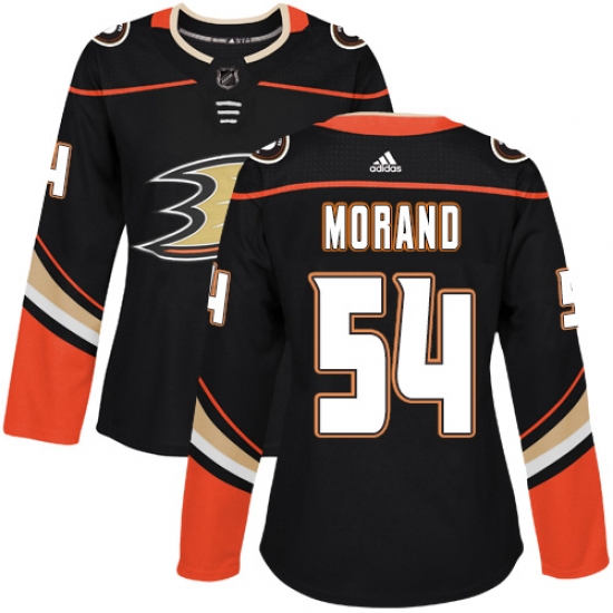 Women's Adidas Anaheim Ducks #54 Antoine Morand Authentic Black Home NHL Jersey - Ujersey