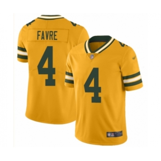 Men's Green Bay Packers #4 Brett Favre Limited Gold Inverted Legend Football Jersey - Ujersey