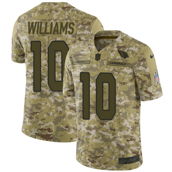 Men's Nike Arizona Cardinals #10 Chad Williams Limited Camo 2018 Salute to Service NFL Jersey - Ujersey
