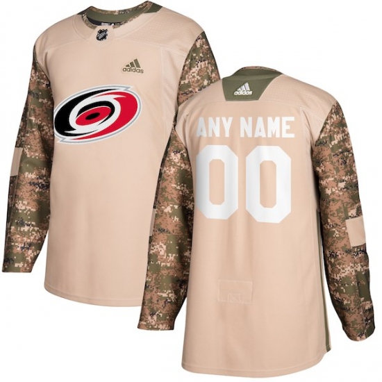 Men's Carolina Hurricanes adidas Camo Veterans Day Custom Practice Jersey - Ujersey