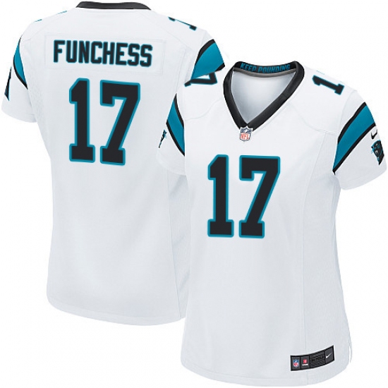Women's Nike Carolina Panthers #17 Devin Funchess Game White NFL Jersey - Ujersey