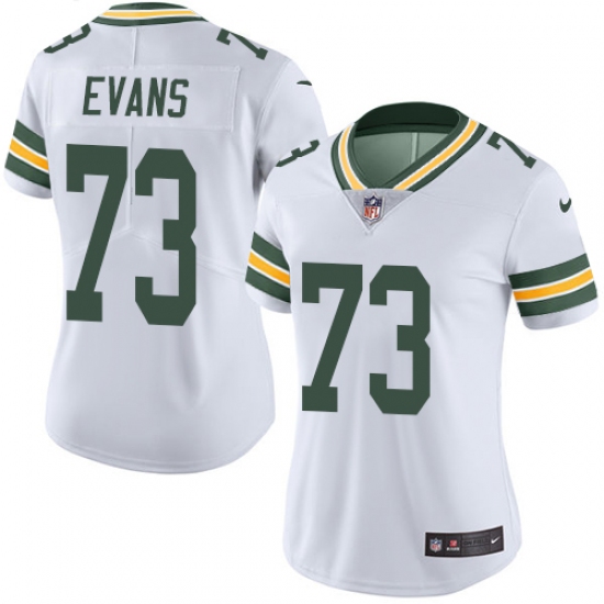 Women's Nike Green Bay Packers #73 Jahri Evans Elite White NFL Jersey - Ujersey