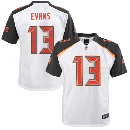 Youth Tampa Bay Buccaneers #13 Mike Evans Nike White Game Jersey.webp - Ujersey