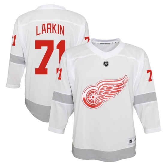 Youth Detroit Red Wings #71 Dylan Larkin White 2020-21 Special Edition Replica Player Jersey - Ujersey