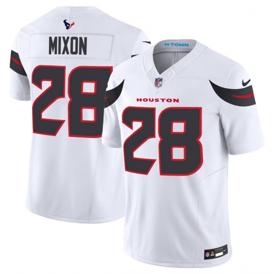 Men's Houston Texans #28 Joe Mixon White 2024 Vapor F.U.S.E. Limited Football Stitched Jersey - Ujersey
