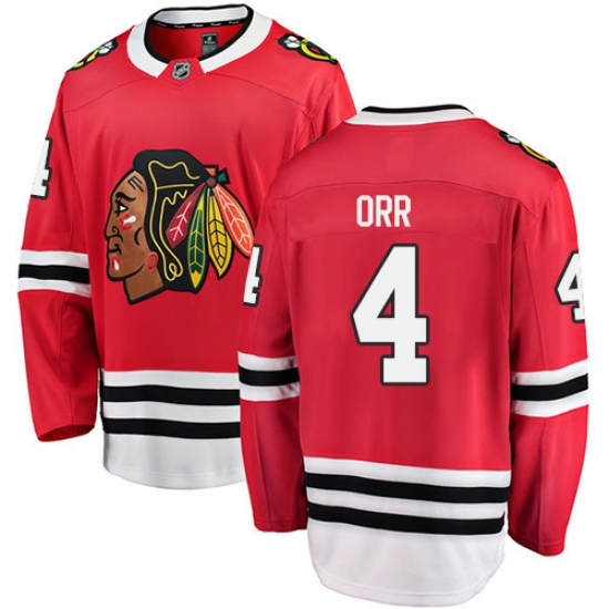 Men's Chicago Blackhawks #4 Bobby Orr Fanatics Branded Red Home Breakaway NHL Jersey - Ujersey