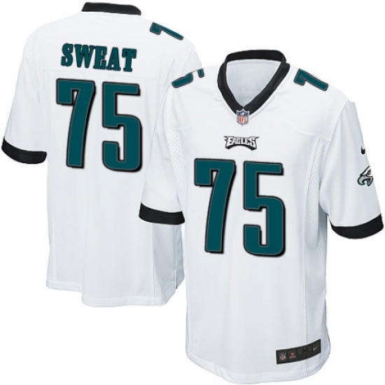 Men's Nike Philadelphia Eagles #75 Josh Sweat Game White NFL Jersey - Ujersey