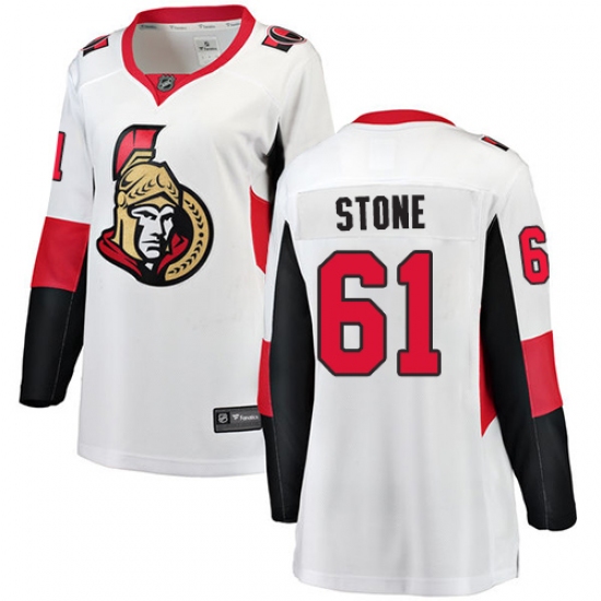 Women's Ottawa Senators #61 Mark Stone Fanatics Branded White Away Breakaway NHL Jersey - Ujersey