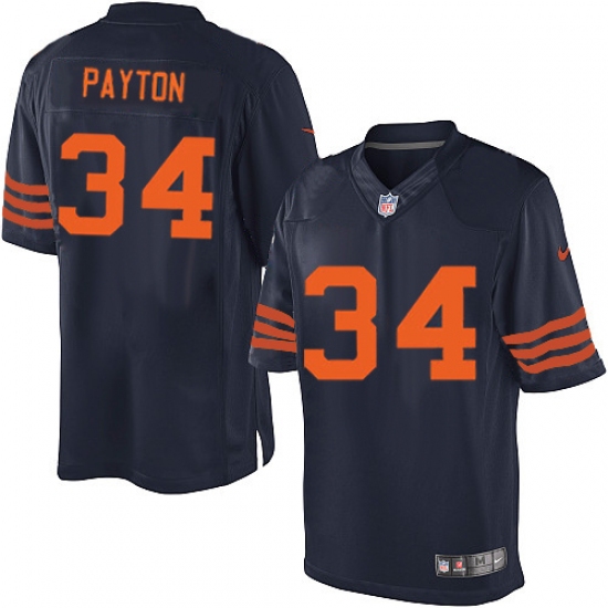 Men's Nike Chicago Bears #34 Walter Payton Navy Blue Alternate Vapor Untouchable Limited Player NFL Jersey - Ujersey