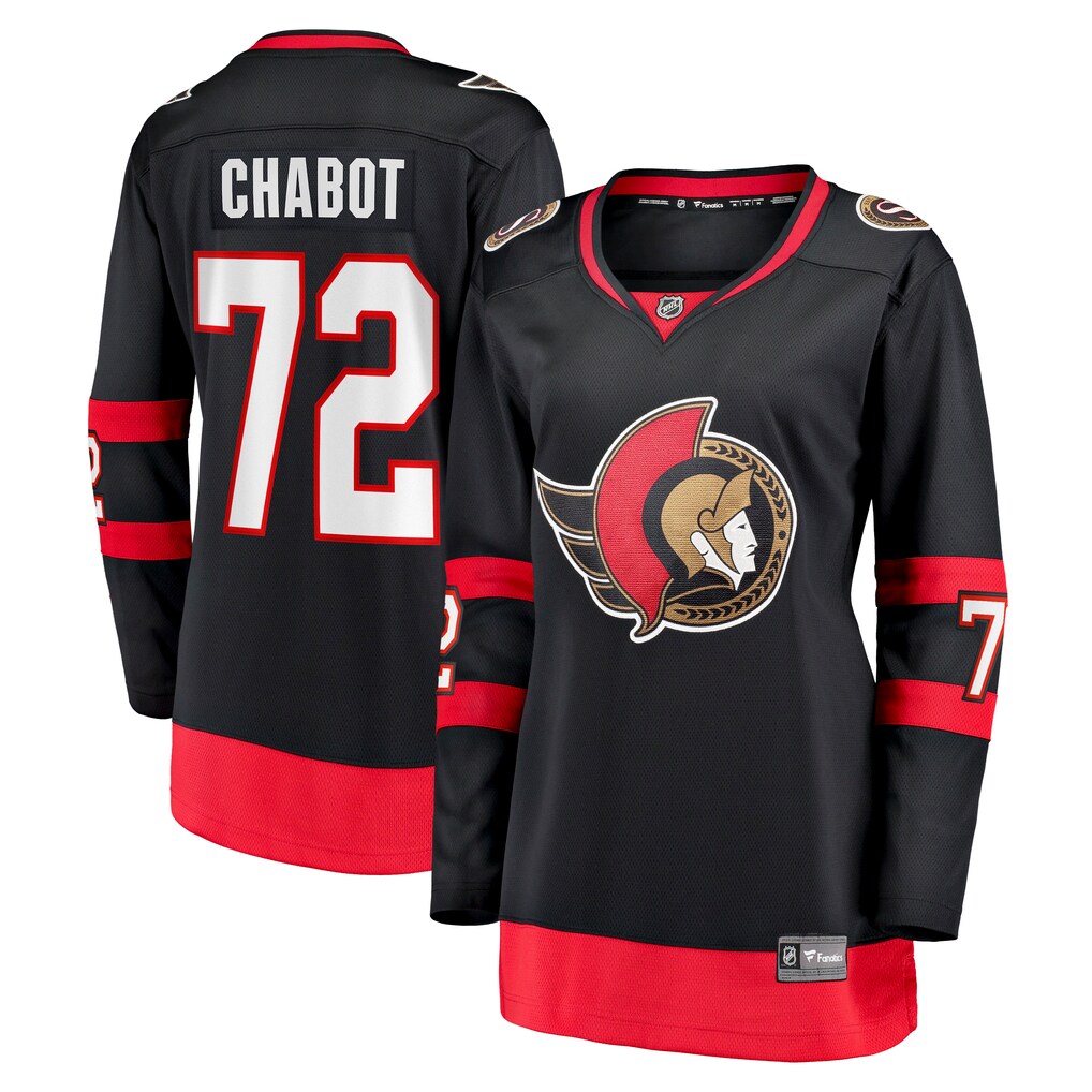 Women's Ottawa Senators Thomas Chabot Fanatics Black Home Breakaway Jersey - ujerseystore