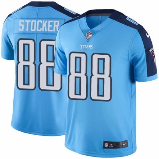 Men's Nike Tennessee Titans #88 Luke Stocker Elite Light Blue Rush Vapor Untouchable NFL Jersey - Ujersey