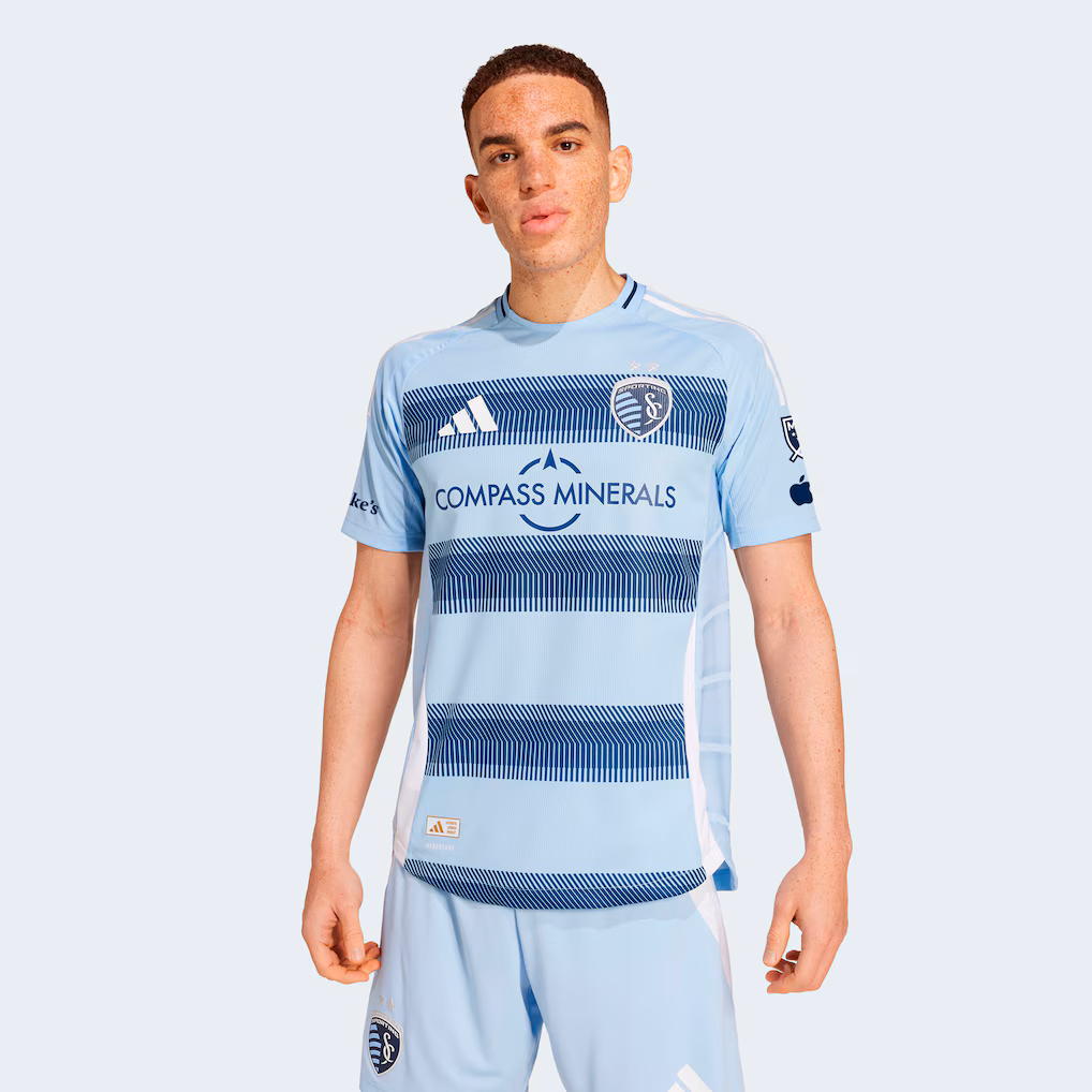 Men's Sporting Kansas City adidas Light Blue 2025 One KC On-Field Authentic Jersey - Ujersey