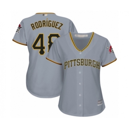 Women's Pittsburgh Pirates #48 Richard Rodriguez Authentic Grey Road Cool Base Baseball Player Jersey - Ujersey