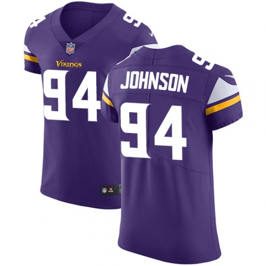 Men's Nike Minnesota Vikings #94 Jaleel Johnson Purple Team Color Vapor Untouchable Elite Player NFL Jersey - Ujersey