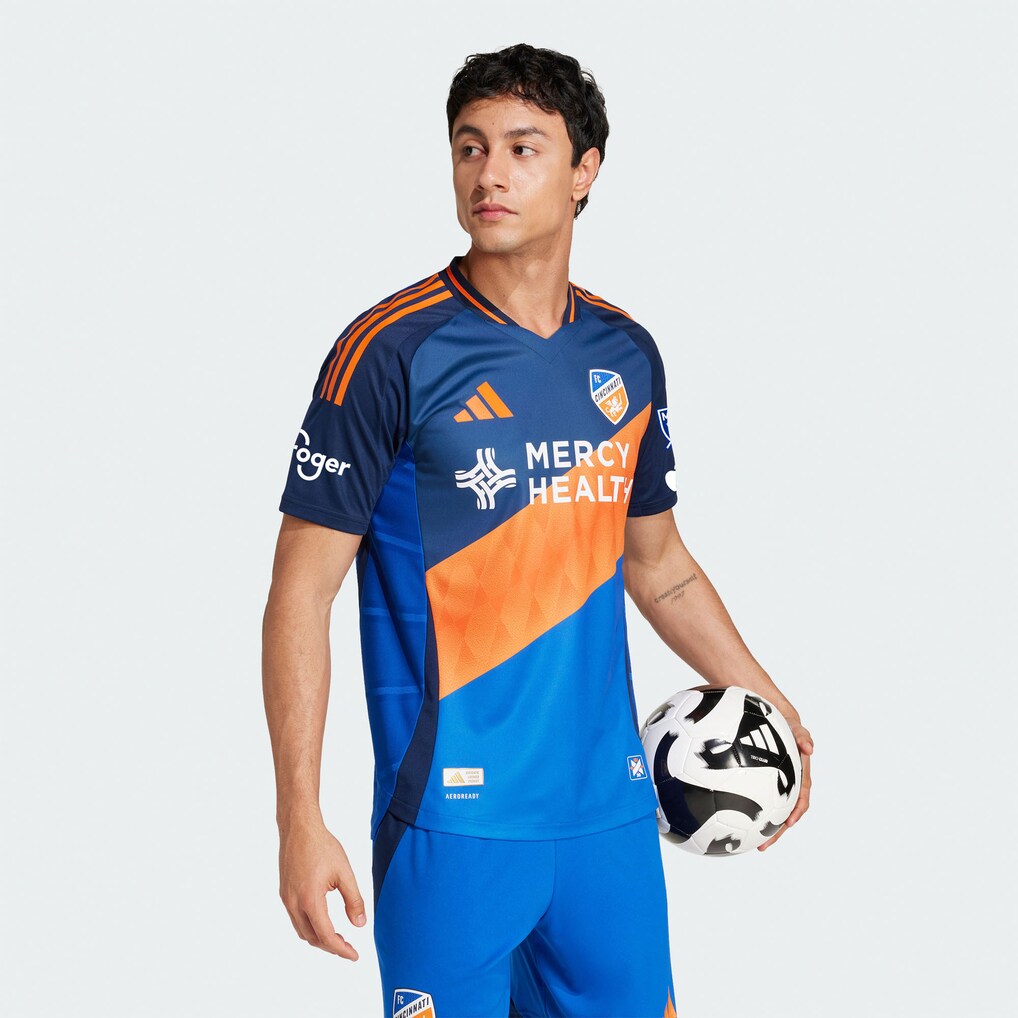 Men's FC Cincinnati adidas Blue 2025 Orange and Blue Legacy Kit Authentic Jersey - Ujersey