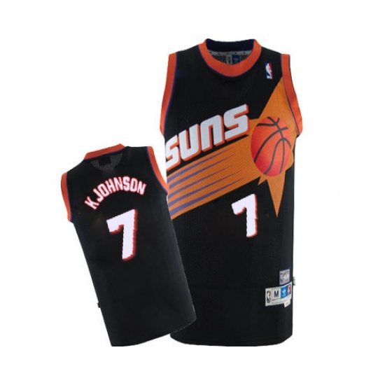 Men's Adidas Phoenix Suns #7 Kevin Johnson Authentic Black Throwback NBA Jersey - Ujersey