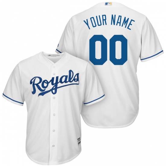 Men's Kansas City Royals Majestic White Home Cool Base Custom Jersey - Ujersey