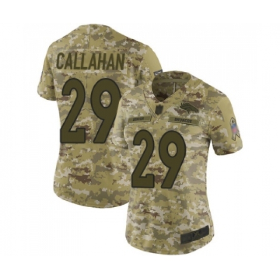 Women's Denver Broncos #29 Bryce Callahan Limited Camo 2018 Salute to Service Football Jersey - Ujersey