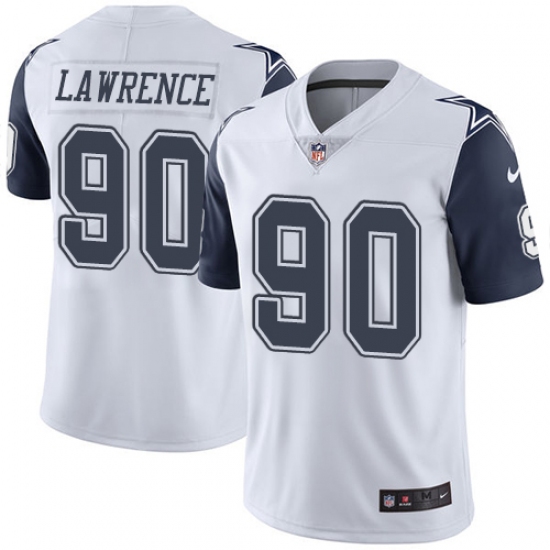 Men's Nike Dallas Cowboys #90 Demarcus Lawrence Limited White Rush Vapor Untouchable NFL Jersey - Ujersey