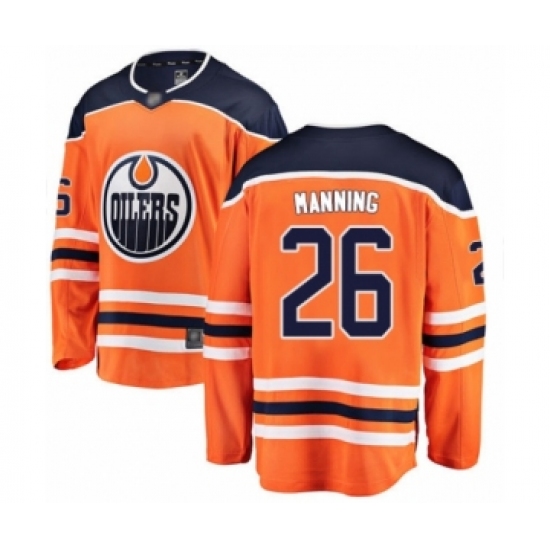 Youth Edmonton Oilers #26 Brandon Manning Authentic Orange USA Flag Fashion Hockey Jersey - Ujersey