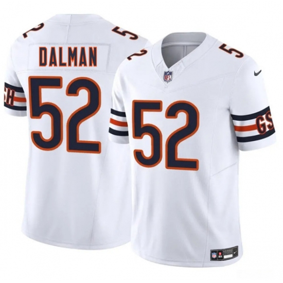 Men's Chicago Bears #52 Drew Dalman White 2025 F.U.S.E. Vapor Football Stitched Jersey - Ujersey