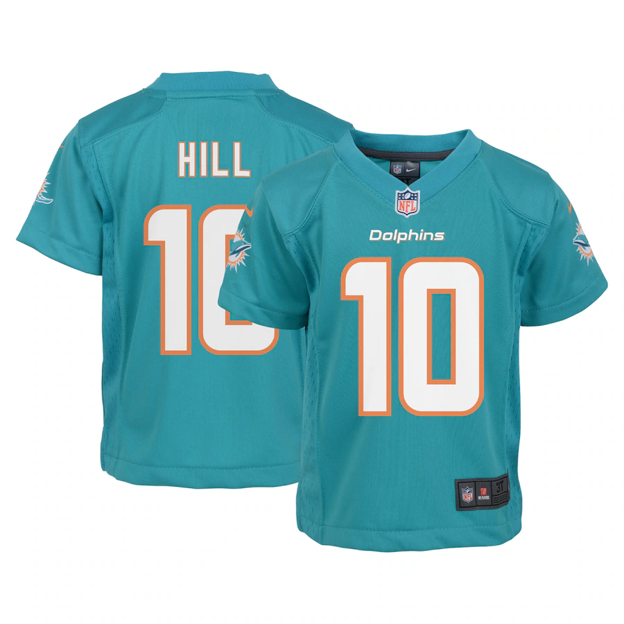 Toddler Miami Dolphins Tyreek Hill Nike Aqua Game Jersey - Ujersey
