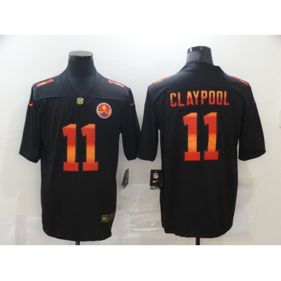 Men's Pittsburgh Steelers #11 Chase Claypool Black colorful Nike Limited Jersey - Ujersey