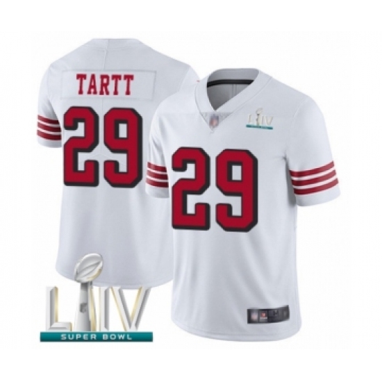 Youth San Francisco 49ers #29 Jaquiski Tartt Limited White Rush Vapor Untouchable Super Bowl LIV Bound Football Jersey - Ujersey
