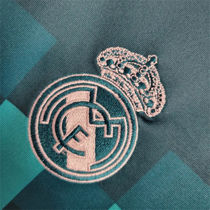 Real Madrid Retro Jersey Third Away Long Sleeve Custom Soccer Shirt 2017/18 - ujerseystore