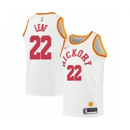 Women's Indiana Pacers #22 T. J. Leaf Swingman White Hardwood Classics Basketball Jersey - Ujersey
