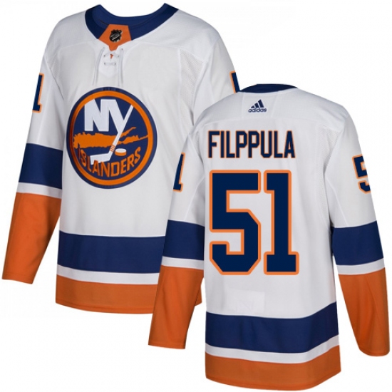 Youth Adidas New York Islanders #51 Valtteri Filppula Authentic White Away NHL Jersey - Ujersey