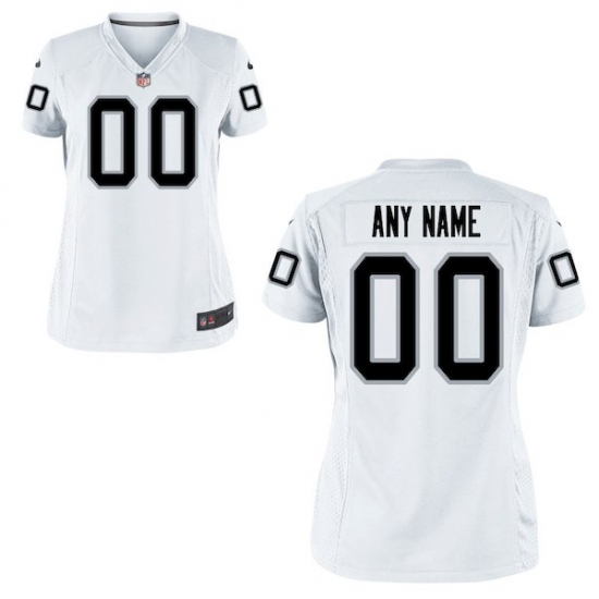 Women's Oakland Raiders Nike White Custom Game Jersey - Ujersey