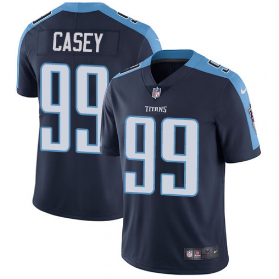 Men's Nike Tennessee Titans #99 Jurrell Casey Navy Blue Alternate Vapor Untouchable Limited Player NFL Jersey - Ujersey