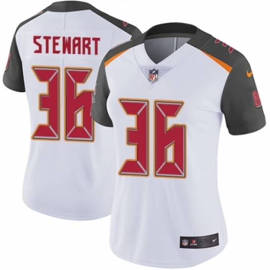 Women's Nike Tampa Bay Buccaneers #36 M.J. Stewart White Vapor Untouchable Limited Player NFL Jersey - Ujersey