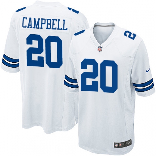 Men's Nike Dallas Cowboys #20 Ibraheim Campbell Game White NFL Jersey - Ujersey