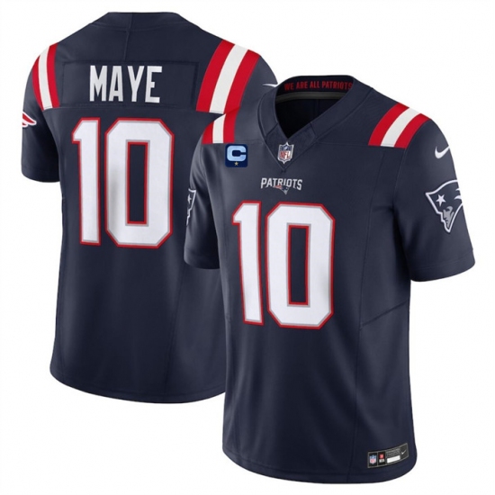 Men's New England Patriots #10 Drake Maye Navy 2025 F.U.S.E. With 1-Star C Vapor Limited Stitched Football Jersey - Ujersey