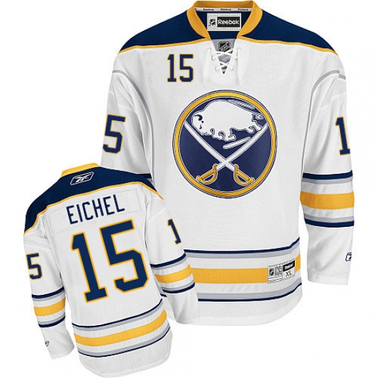 Women's Reebok Buffalo Sabres #15 Jack Eichel Authentic White Away NHL Jersey - Ujersey