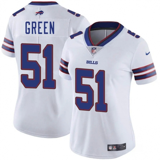 Women's Buffalo Bills #51 Kendrick Green White Vapor Stitched Football Jersey(Run Small) - Ujersey
