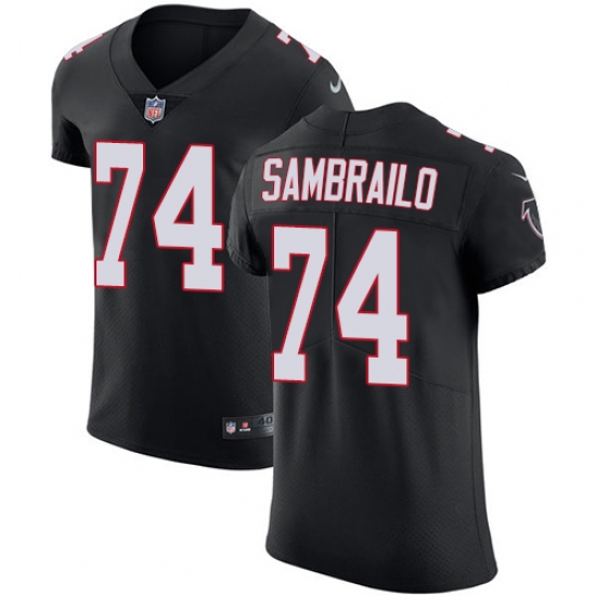 Men's Nike Atlanta Falcons #74 Ty Sambrailo Black Alternate Vapor Untouchable Elite Player NFL Jersey - Ujersey