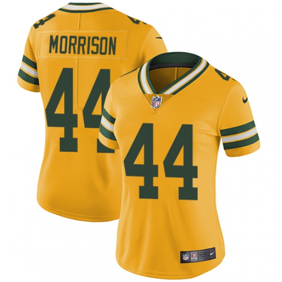 Women's Nike Green Bay Packers #44 Antonio Morrison Limited Gold Rush Vapor Untouchable NFL Jersey - Ujersey