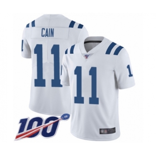 Youth Indianapolis Colts #11 Deon Cain White Vapor Untouchable Limited Player 100th Season Football Jersey - Ujersey