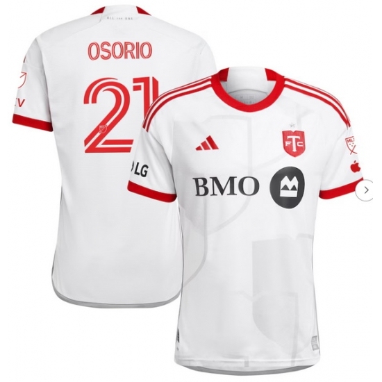 Men's Toronto FC Jonathan Osorio adidas White 2024 GTA Kit Authentic Player Jersey - Ujersey