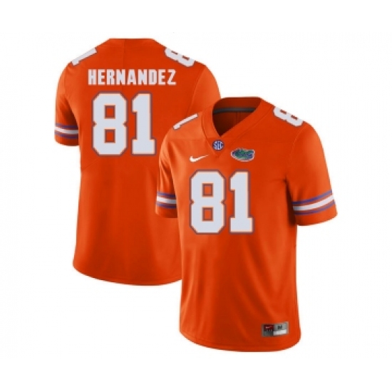 Florida Gators 81 Aaron Hernandez Orange College Football Jersey - Ujersey