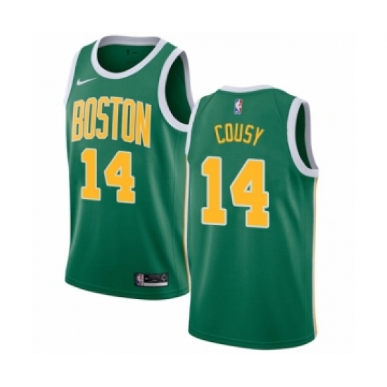 Youth Nike Boston Celtics #14 Bob Cousy Green Swingman Jersey - Earned Edition - Ujersey