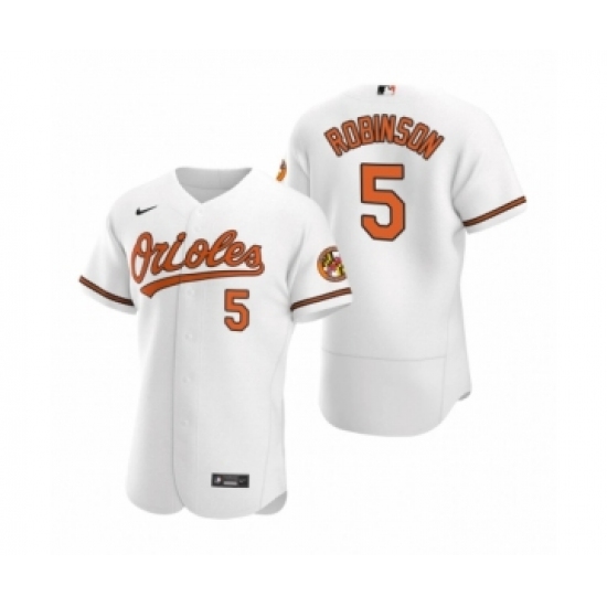 Men's Baltimore Orioles #5 Brooks Robinson Nike White Authentic 2020 Home Jersey - Ujersey