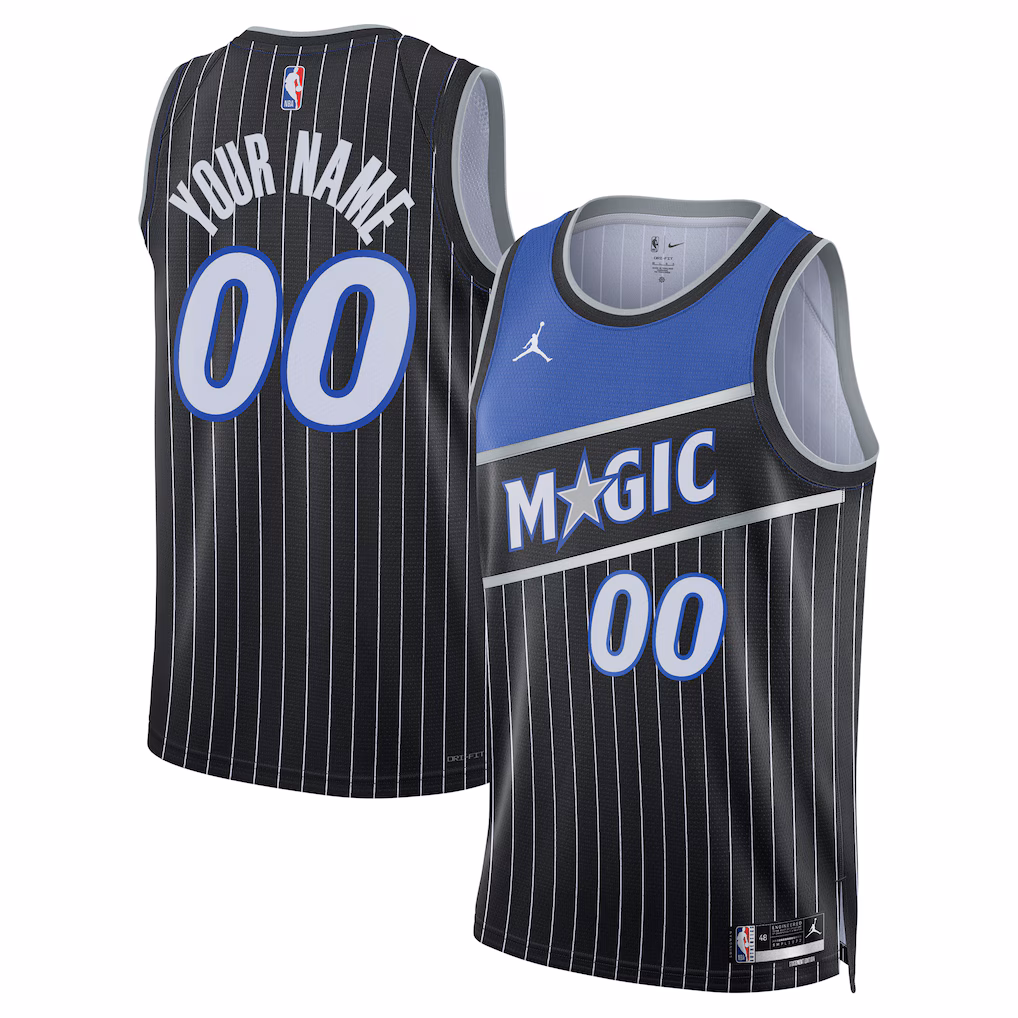 Unisex Orlando Magic Jordan Brand Black Swingman Custom Jersey - Statement Edition - ujerseystore
