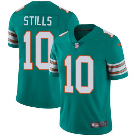 Men's Nike Miami Dolphins #10 Kenny Stills Aqua Green Alternate Vapor Untouchable Limited Player NFL Jersey - Ujersey