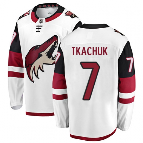 Men's Arizona Coyotes #7 Keith Tkachuk Fanatics Branded White Away Breakaway NHL Jersey - Ujersey